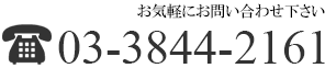 お気軽にお問い合わせ下さい。03-3844-2161